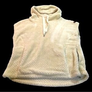Columbia Vest for Women Small Fleece Sherpa with Attached Hood Side Zips